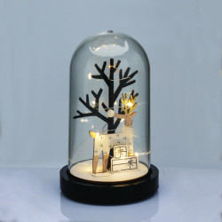 ^WOODEN DEER WITH PLASTIC COVER(TREE) 8MINI LED ΔΙΑΚ ΘΕΡΜ ΛΑΜΠ ΜΠΑΤ 2ΧΑΑΑ(ΣΥΜΠΕΡΙΛΑΜΒ) ΔΙΑΜ:11*19cm  -X06811263